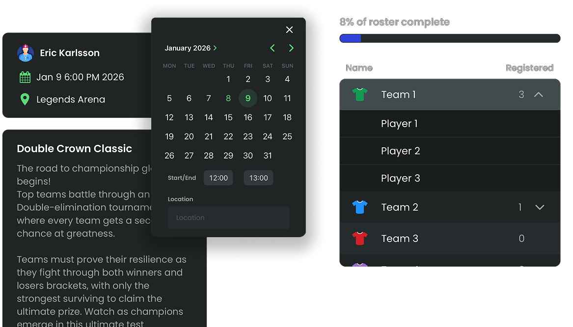 Registration & scheduling